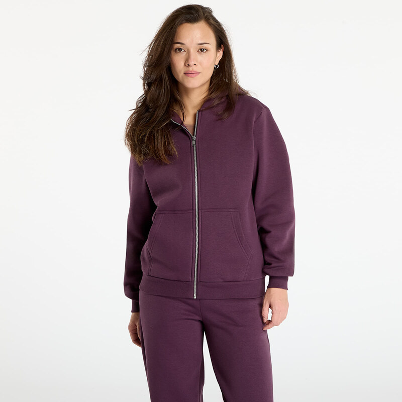 Mikina Urban Classics Ladies Fluffy Zip Hoody Plum Purple XS 66114136