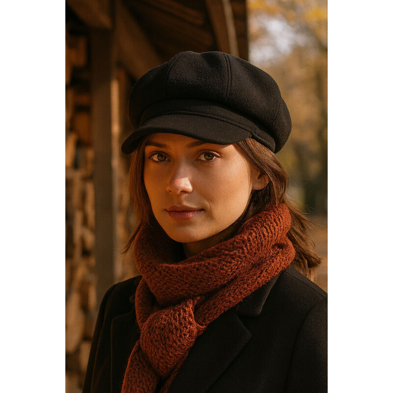Glara Dámska vlnená čapica - čierna 47951067