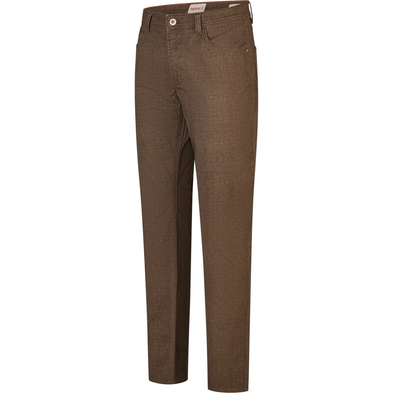 Pánske hnedé bavlnené nohavice woollook HATTRIC modern fit 66114839