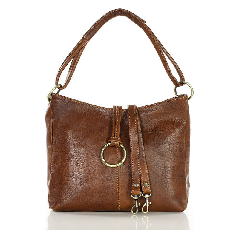 MARCO MAZZINI hnedá kožená taška cez rameno (416b) 49456914