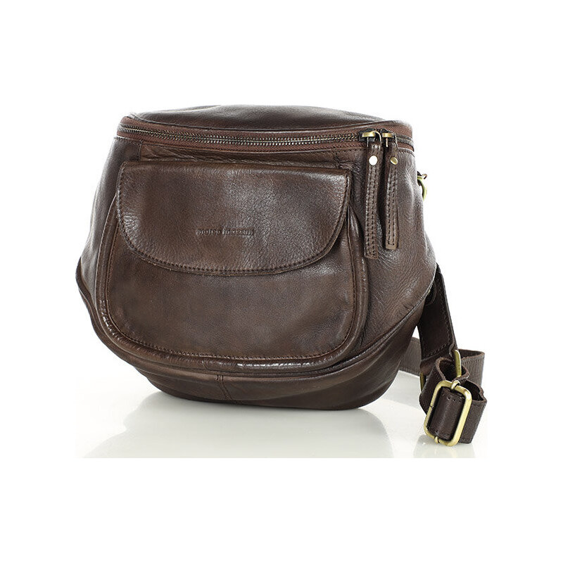 MARCO MAZZINI tmavohnedá crossbody kabelka so širokým popruhom (vs103c 52671884