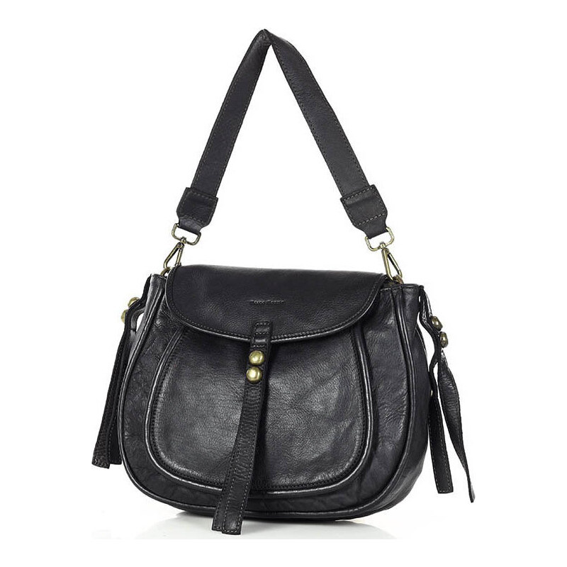 Marco Mazzini čierna kožená kabelka v67a 17843118