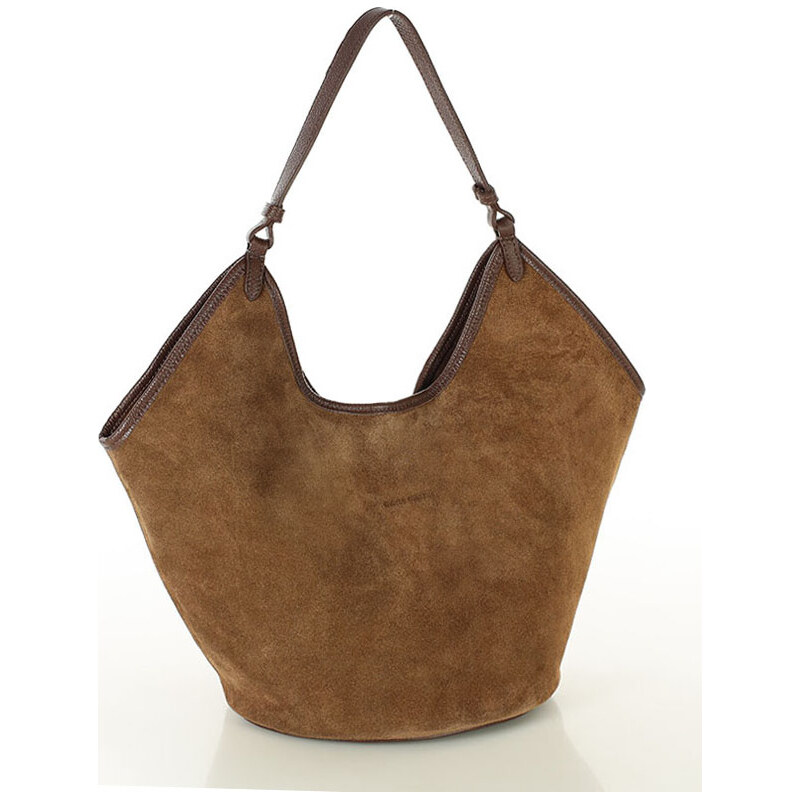 MARCO MAZZINI Hnedá kožená hobo kabelka (s289a) 65691227