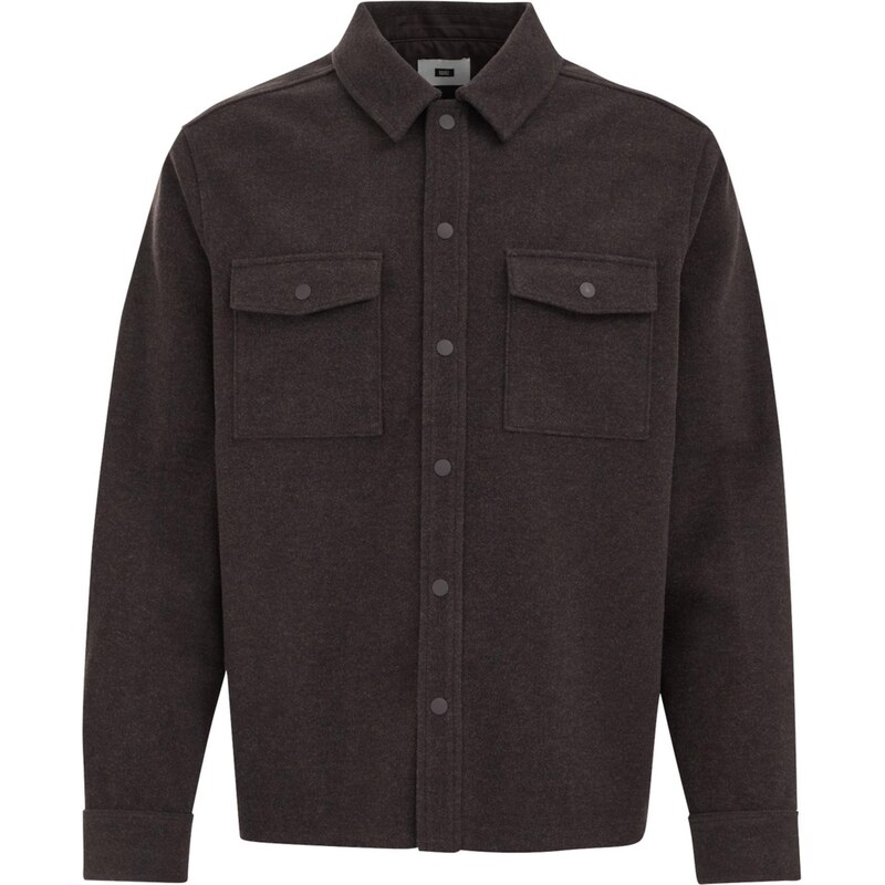 WE Fashion Košeľa tmavohnedá 66119971