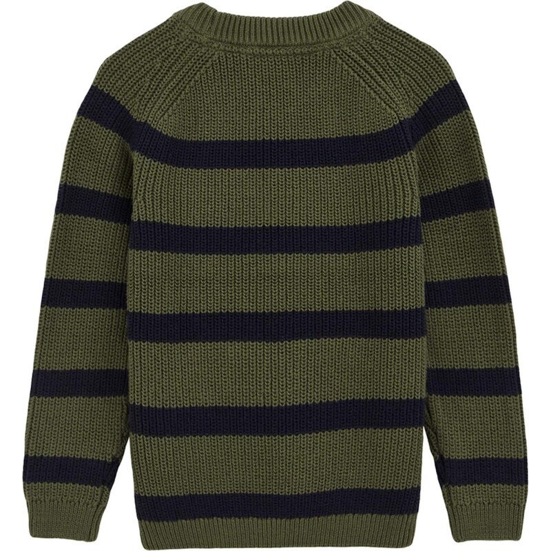 WE Fashion Sveter olivová / čierna 66119972