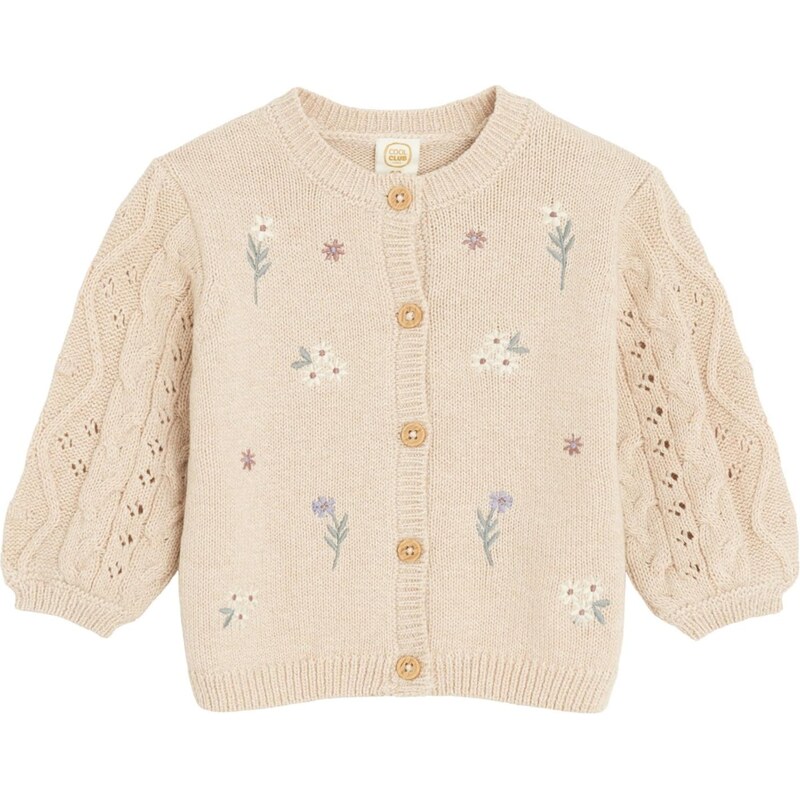 Cool Club Kardigán béžová / pastelovo zelená / svetlofialová / biela 66120377