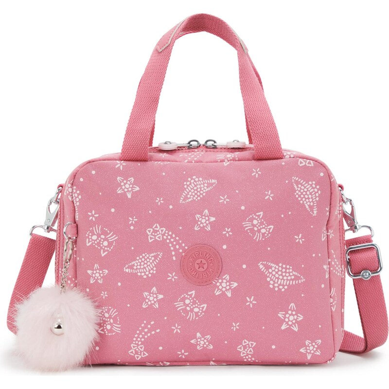 KIPLING Kabelka Miyo svetloružová / biela 66120536