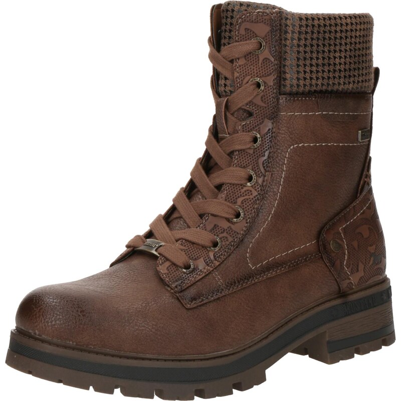 MUSTANG Šnurovacie členkové čižmy hnedá 66120738