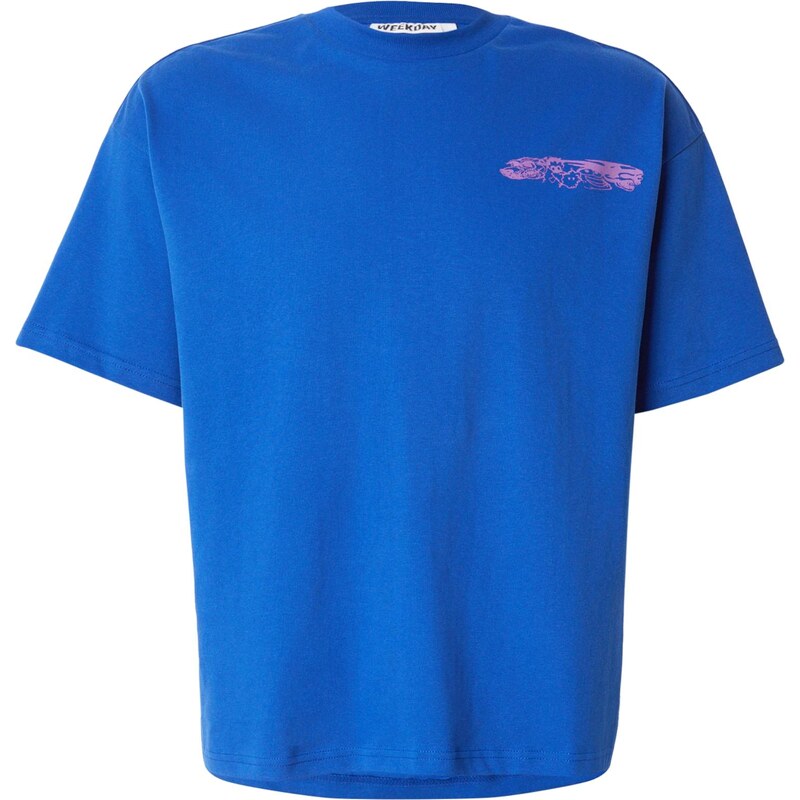 WEEKDAY Tričko Great kobaltovomodrá / slivková 66120794