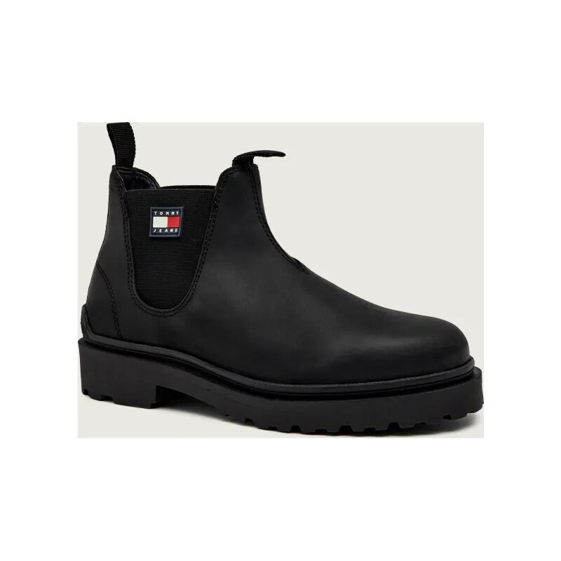 Tommy Jeans Kožené jazdecké topánky CHELSEA 66112640