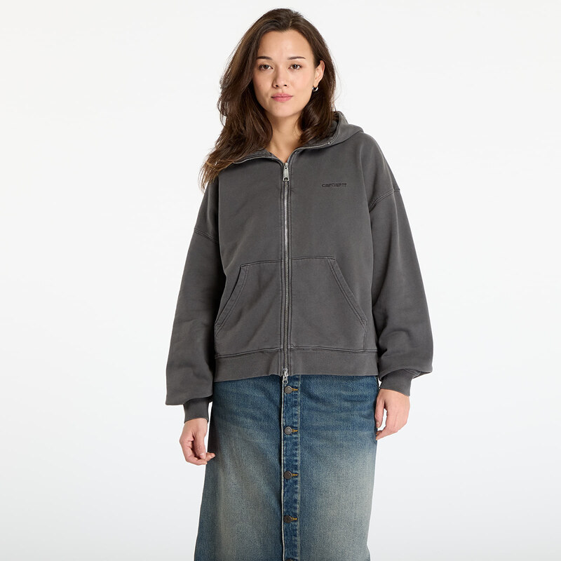 Bunda Carhartt WIP W Hooded Benton Jacket Graphite Garment Dyed M 66574971