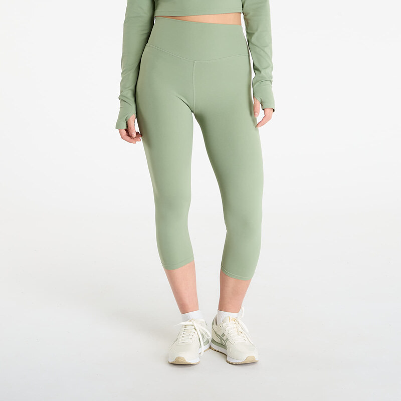 Legíny Urban Classics Ladies Capri Leggings Matcha Green L 66123587