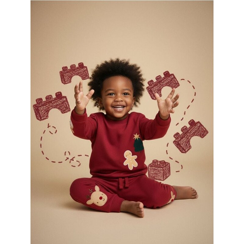 Sinsay - Teplákové joggery - burgundská červená 66114203