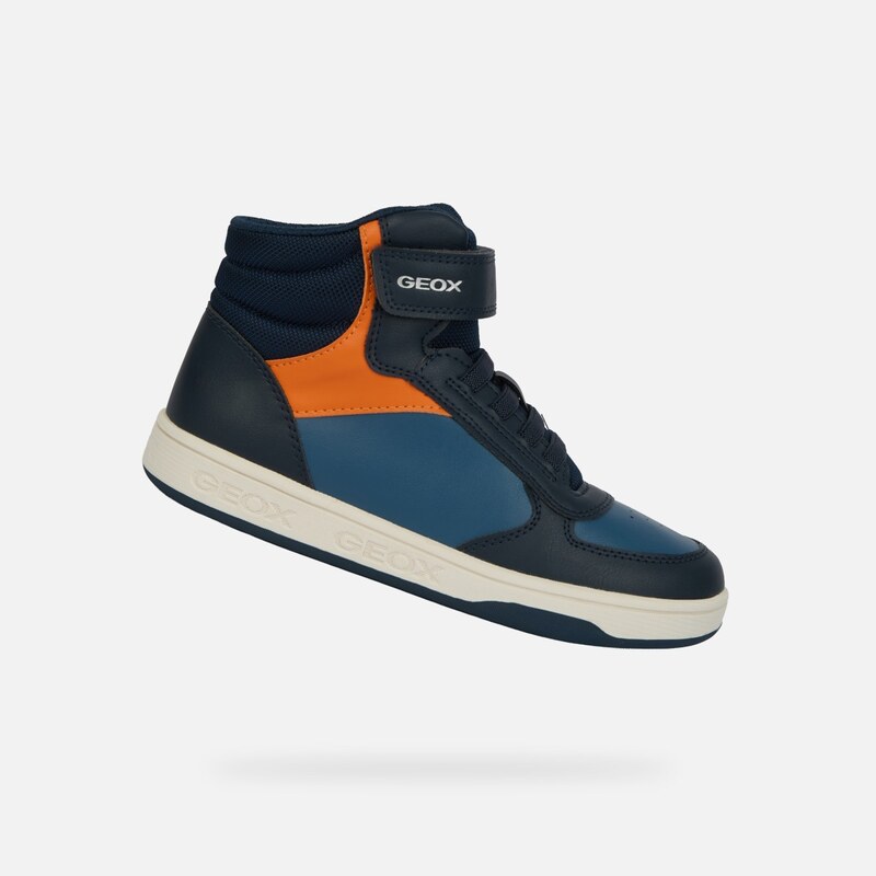 Chlapčenská členková obuv Geox Maltin tmavo modrá/oranžová 66126880