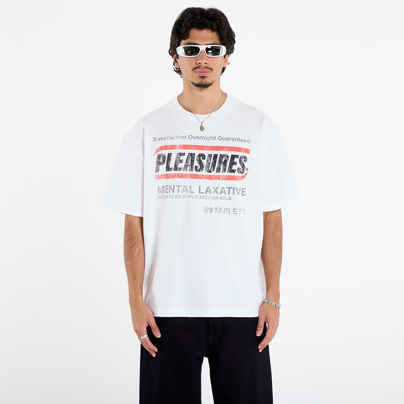Tričko PLEASURES Relief Heavyweight Shirt Vtg White XXL 66129314