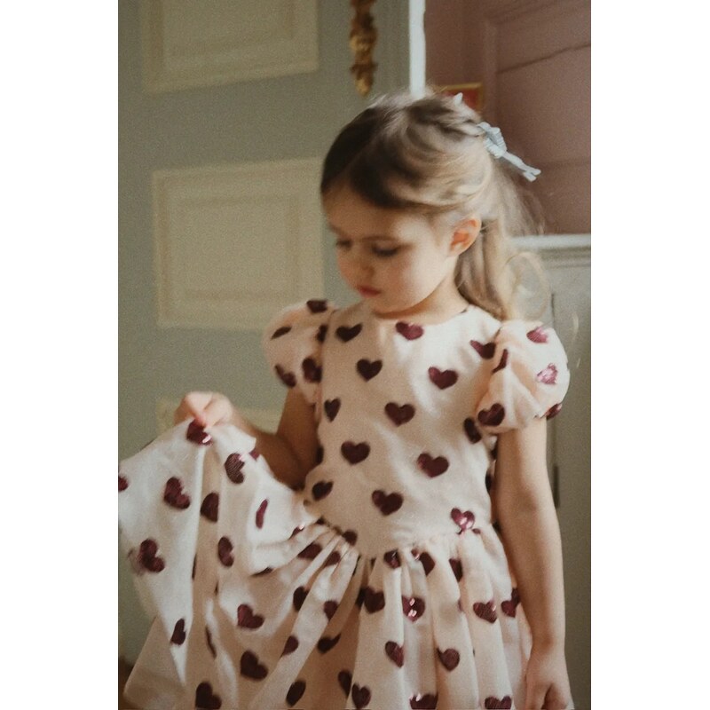 Dievčenské šaty Konges Sløjd HEARTLILY DRESS GRS 66087731