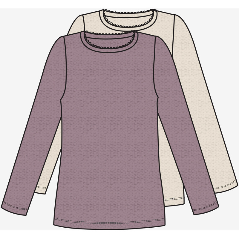 Minymo Tričko s Dlhým Rukávom Elderberry 66129619