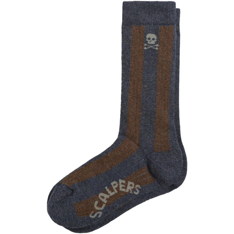Scalpers Ponožky námornícka modrá / hnedá 60960661