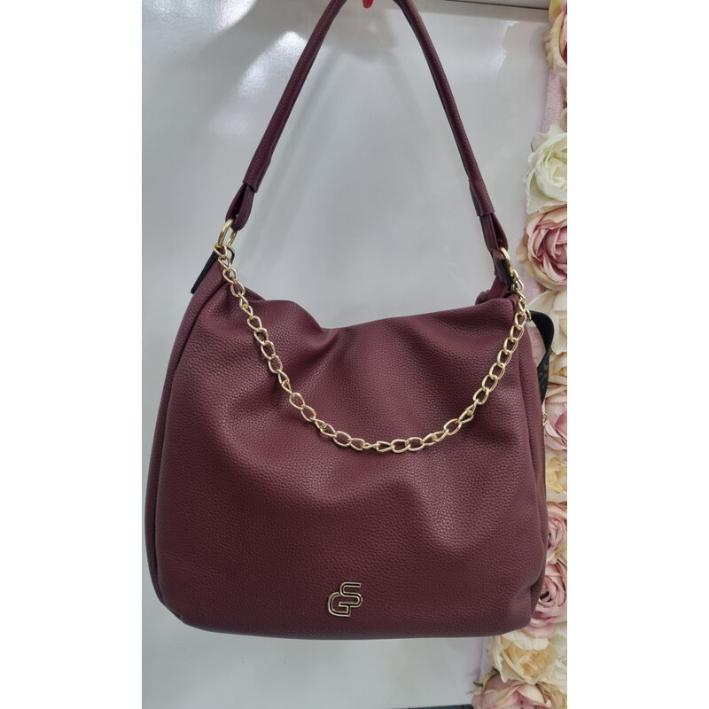 E-shop Katrins Fashion Trendy bordová crossbody kabelka Grosso