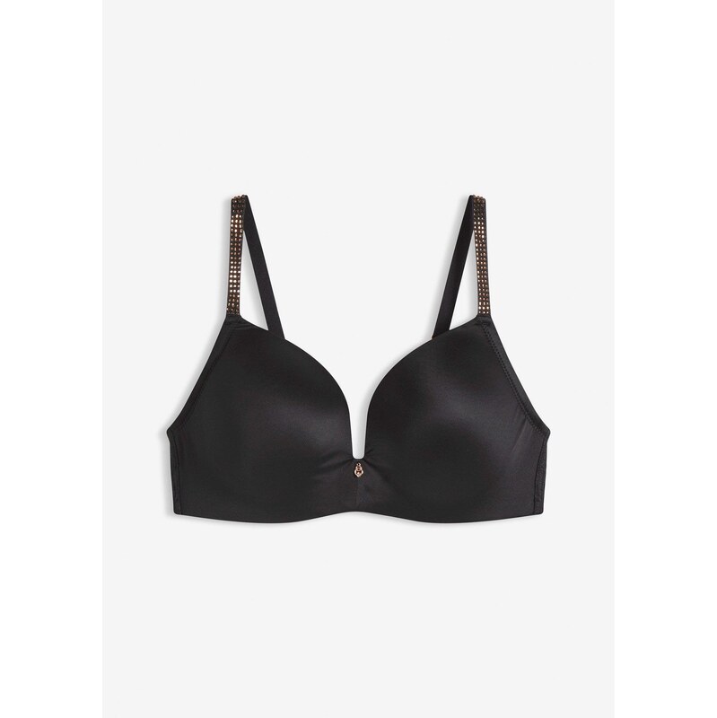 bonprix Vystužená podprsenka bez kostíc s ligotavými ramienkami, farba 66134067