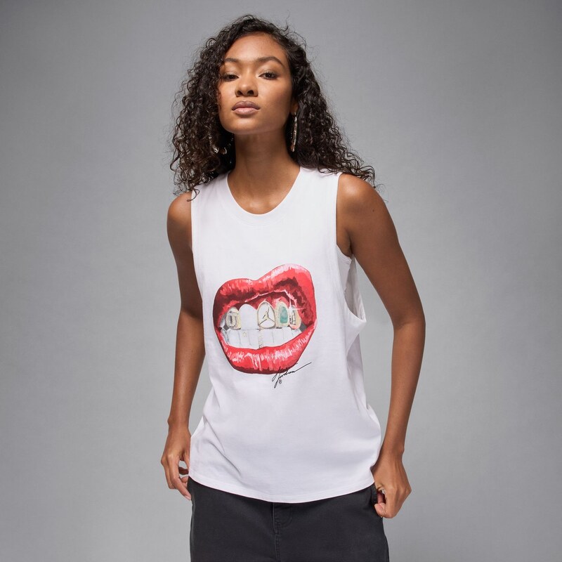 Jordan Flight Wmns Sleeveless Graphic Tee White - Dámske - Tričko 66361333