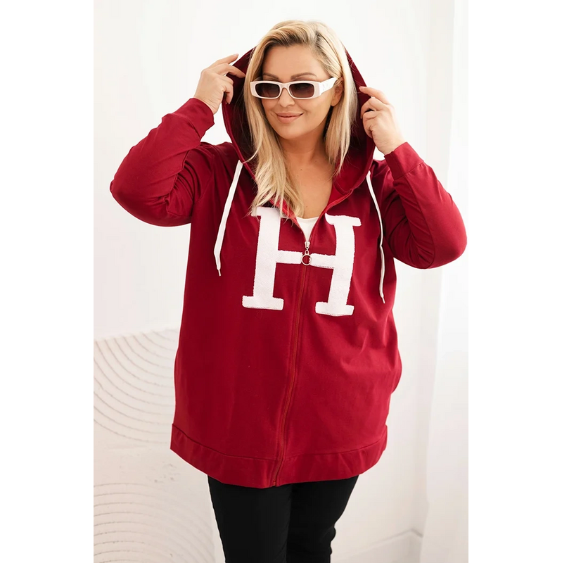 Kesi Dámska mikina Plus Size 6930 s kapucňou 66155725