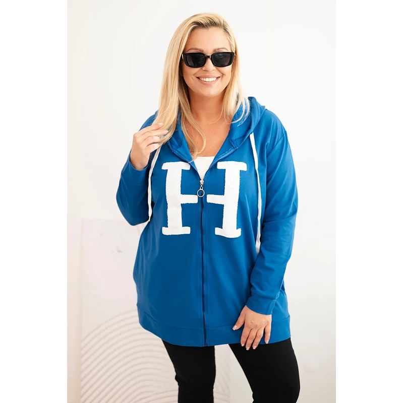 Kesi Dámska mikina Plus Size 6930 s kapucňou 66376696