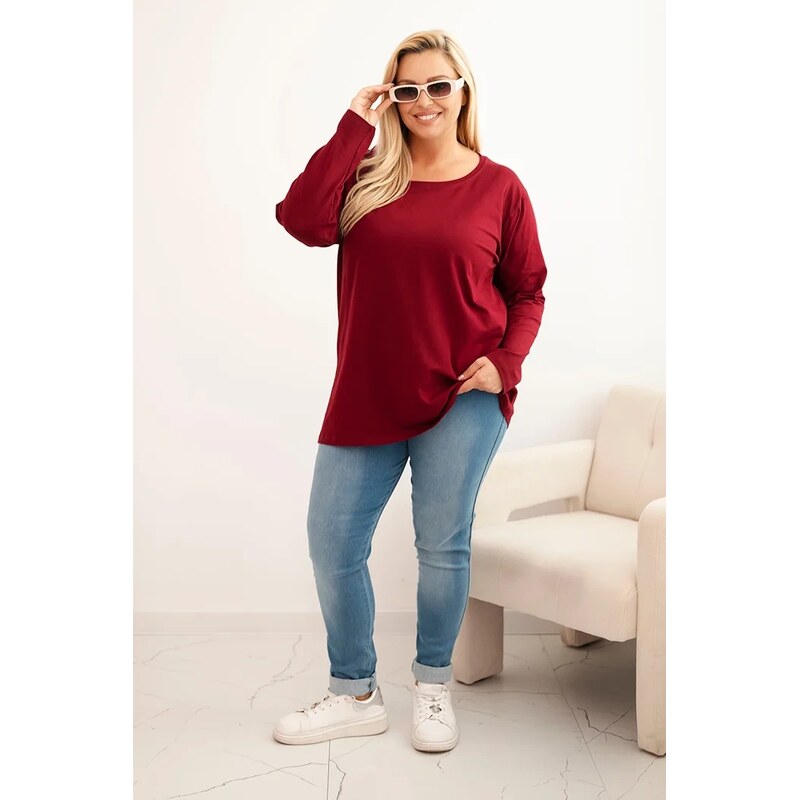 Kesi Dámska blúzka Plus Size 6890 s okrúhlym výstrihom 66155721