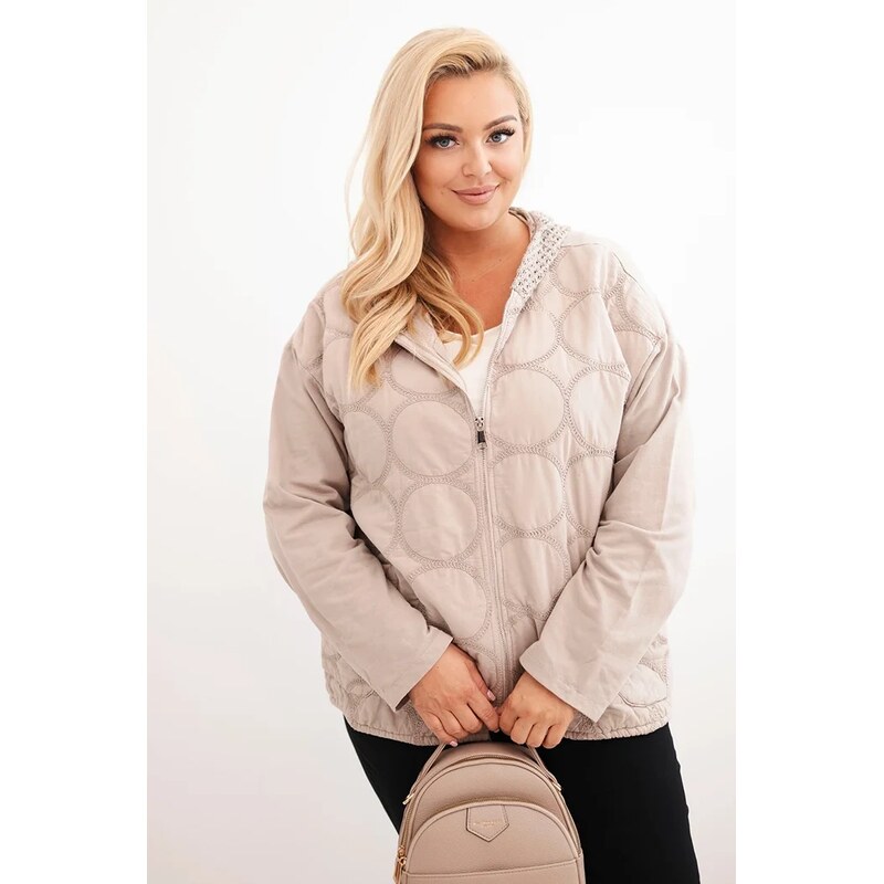 Kesi Dámska mikina Plus Size ART3802 na zips 66155735