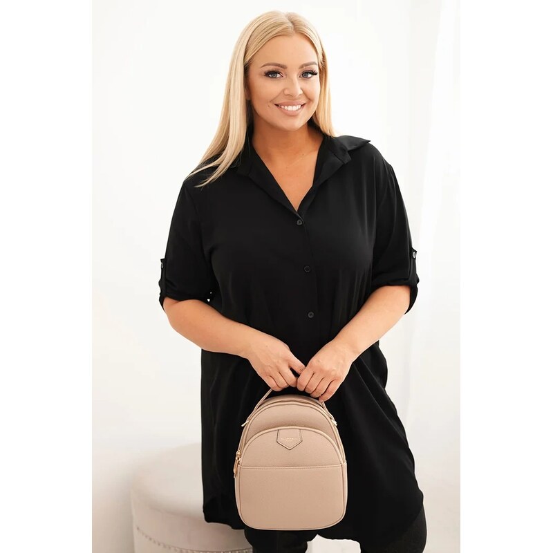 Kesi Dámske košeľové šaty Plus Size s dlhším zadným dielom a 66210402