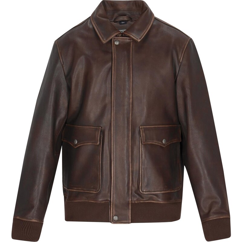 DreiMaster Vintage Prechodná bunda tmavohnedá 66142500