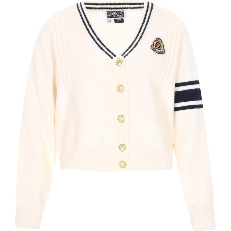 DreiMaster Maritim Kardigán žltá / čierna / prírodná biela 66142745