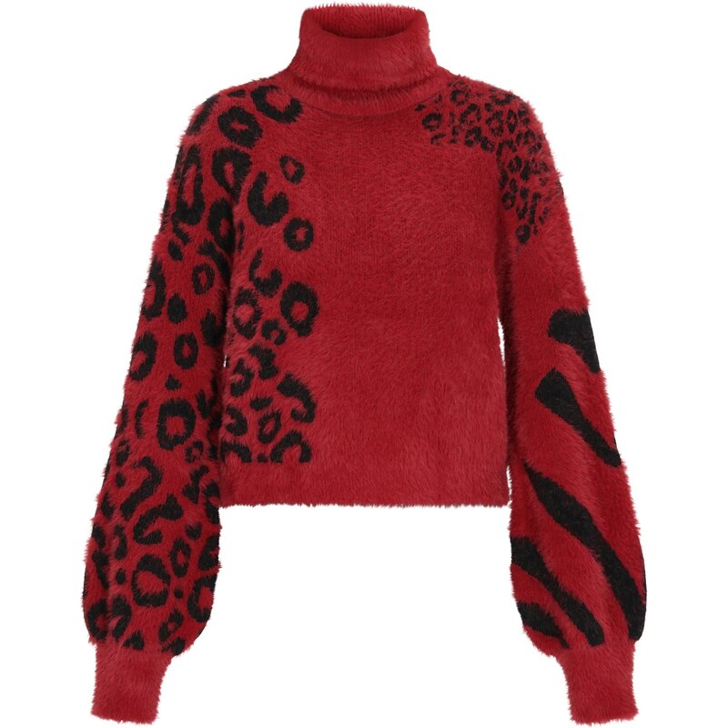 myMo ROCKS Sveter burgundská / čierna 66142749