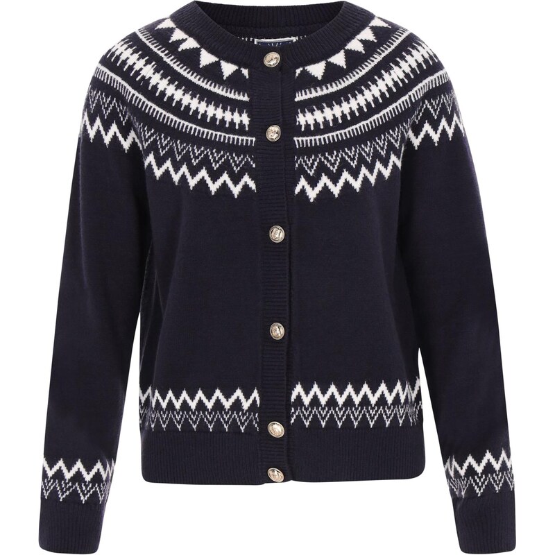 DreiMaster Maritim Kardigán námornícka modrá / biela 66142738