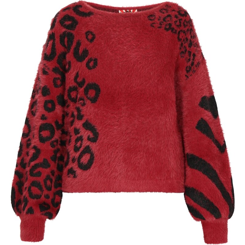 myMo ROCKS Sveter krvavo červená / čierna 66142755