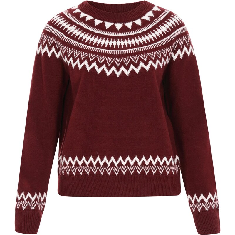 DreiMaster Maritim Sveter tmavočervená / biela 66142742