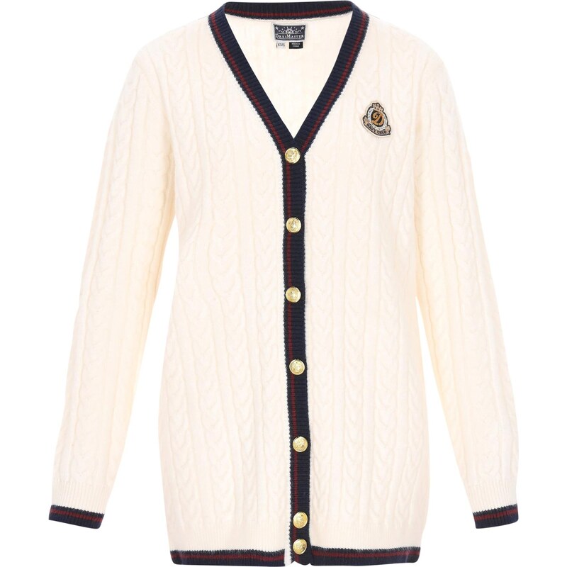 DreiMaster Maritim Kardigán čierna / šedobiela 66142787