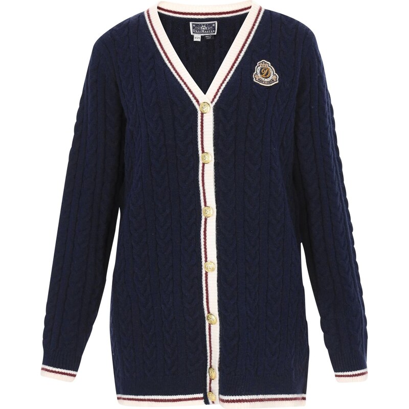 DreiMaster Maritim Kardigán tmavomodrá / tmavočervená 66142824