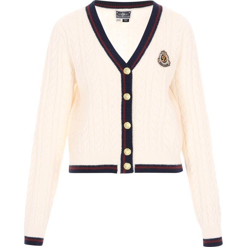 DreiMaster Maritim Kardigán čierna / šedobiela 66142833