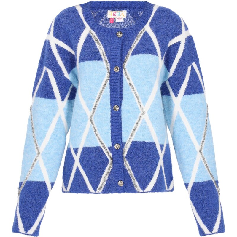 IZIA Kardigán modrá / námornícka modrá / biela 66142814