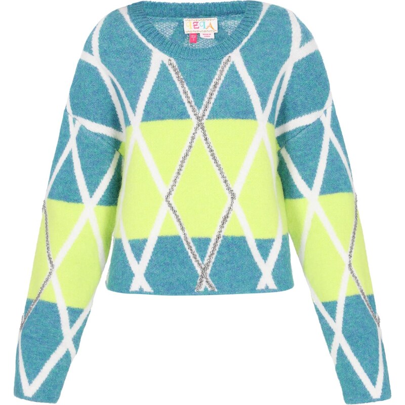 IZIA Sveter tyrkysová / jablková / biela 66142822