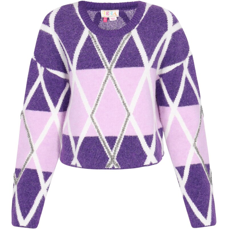 IZIA Sveter fialová / ružová / biela 66142828