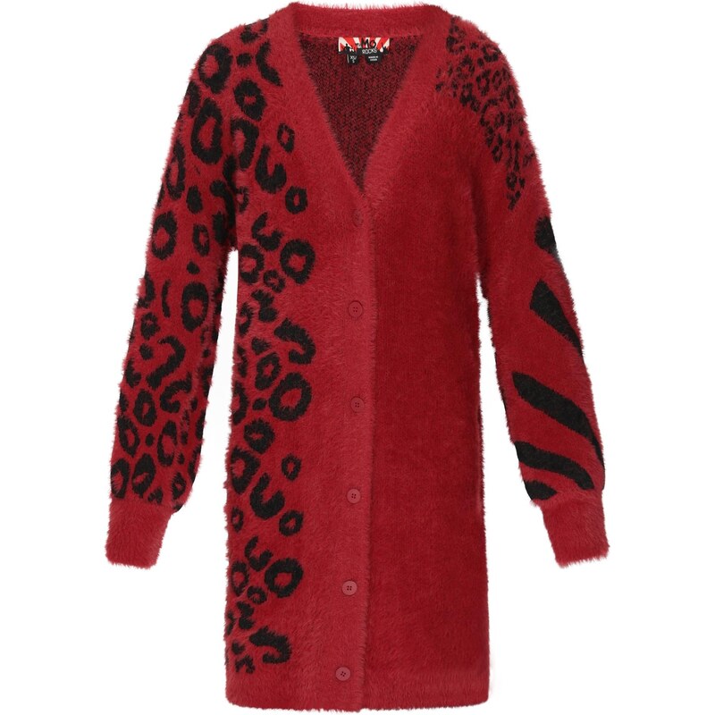 myMo ROCKS Kardigán burgundská / čierna 66142879