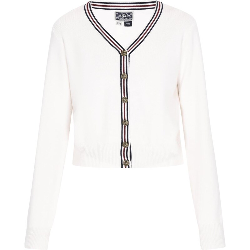 DreiMaster Maritim Kardigán čierna / šedobiela 66143020