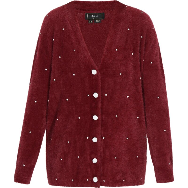 faina Kardigán tmavočervená 66143106