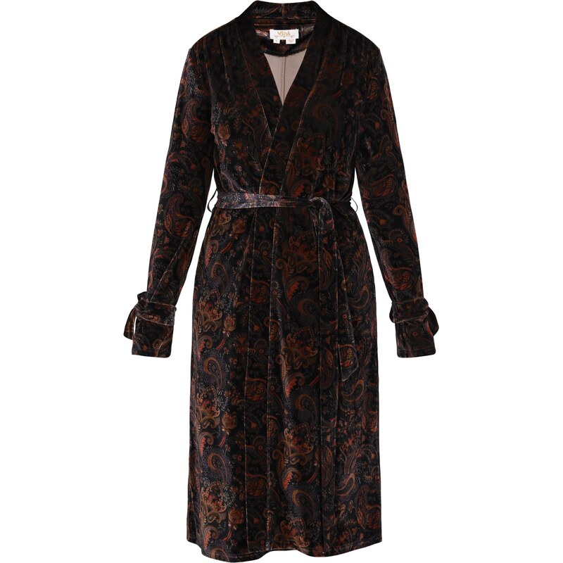 usha FESTIVAL Kimono hnedá / modrofialová 66143209