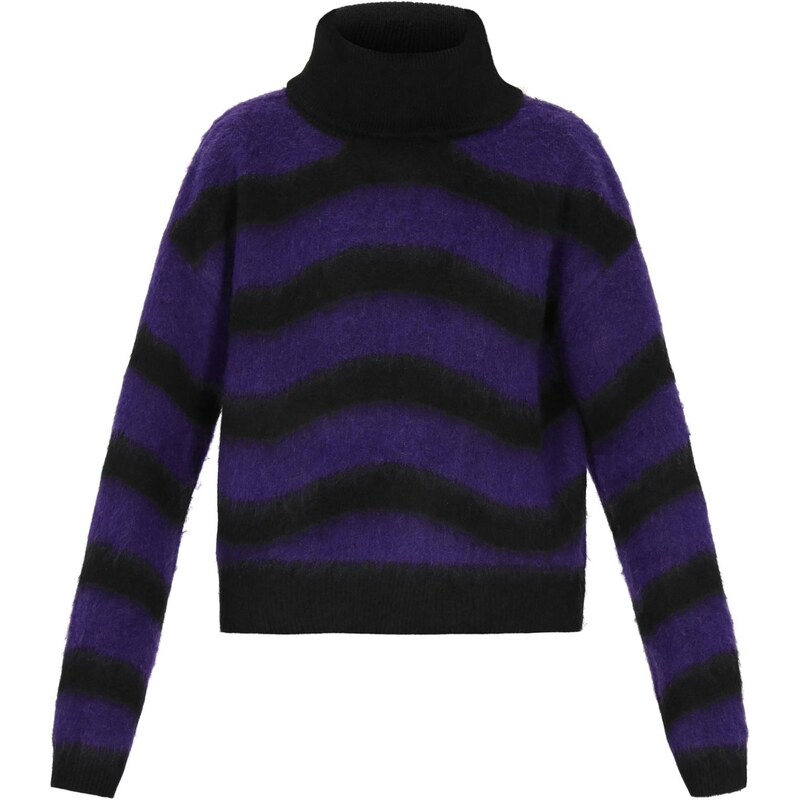 myMo ROCKS Sveter fialová / čierna 66143291