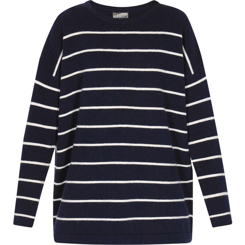 DreiMaster Vintage Sveter Vintage tmavomodrá / biela 66143374