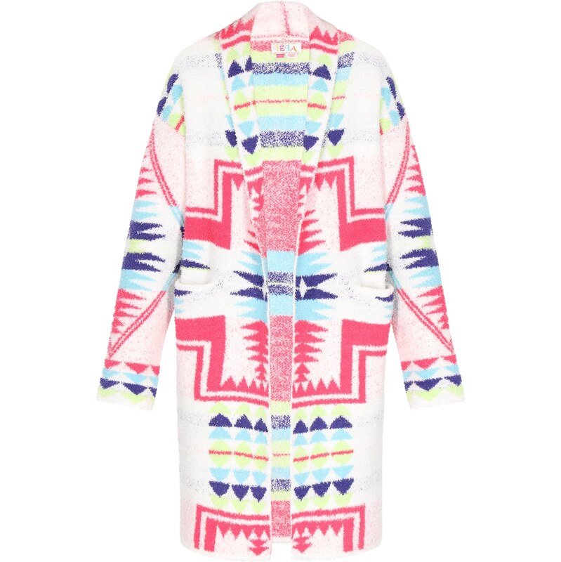 IZIA Kardigán svetlomodrá / tmavomodrá / neónovo ružová / šedobiela 66143408