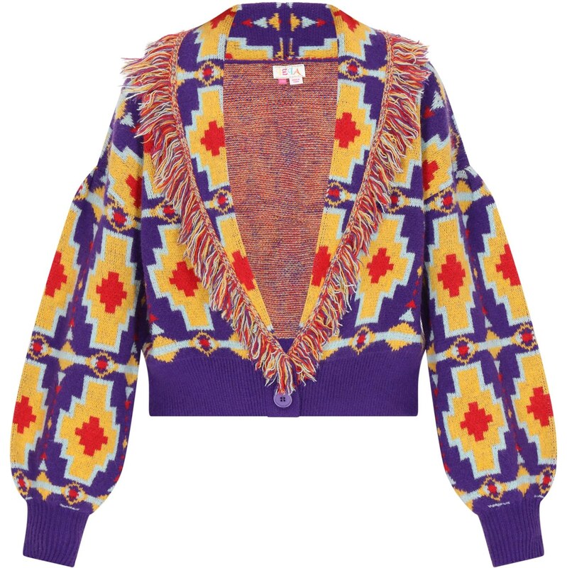 IZIA Kardigán fialová / krvavo červená 66143419